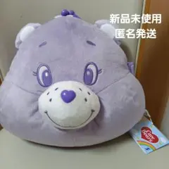 新品ケアベア　フェイスBIGがまぐちショルダーバッグむらさき③
