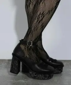 HARE ガラソールチャンキーパンプス