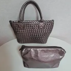 GUSCIO　グッシオ メタリックメッシュ トートバッグ　ポーチ付きのサムネイル