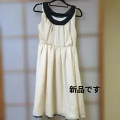 ships little black アイボリーノースリーブ パーティードレス