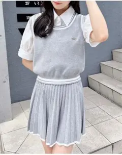 【グレー】 INGNI イング ニットベスト ニットミニスカパン セットアップ