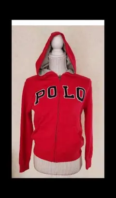 正規品ポロラルフローレン★ロゴ入りフード付パーカー女の子150新品