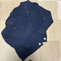 H&M ジップアップコットンニット　130㎝、140㎝　2枚セットお揃い