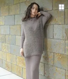 Bou Jeloud グレー ノースリーブセーター　ワンピース