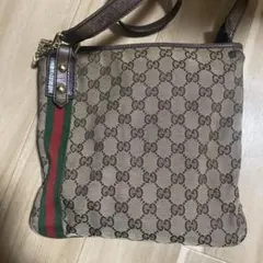 値下げ！グッチ ショルダーバッグ GG キャンバス レザー シェリーライン