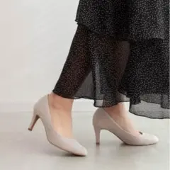 【美品】【土日セール中】 RANDA 走れる美脚パンプス 23cm ライトグレー