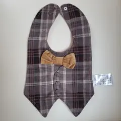 チェック柄蝶ネクタイスタイ F