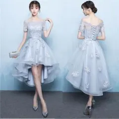 送料無料 未使用 9号 M フィッシュテ－ル 結婚式 ドレス (WA1228)