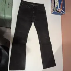 ATTACHMENT　ブラックストレートデニムパンツ