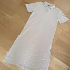 ZARA ベージュ ポロシャツワンピース 半袖