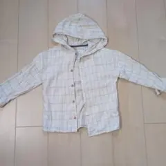 ZARA フード付きチェックパーカー 104cm