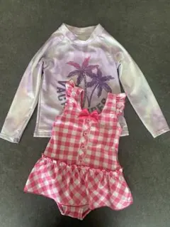 女の子用水着セット（ラッシュガード付き）