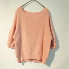 Emsexcite コットンリブニット サイズM ピンク ボリュームスリーブ