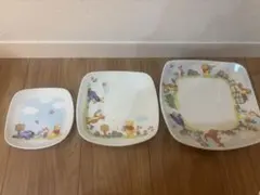 希少　三郷陶器　プーさん プレート セット ディズニー 食器ヴィンテージ　レトロ