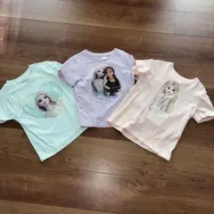 ディズニープリンセス Tシャツ 3枚セット 4-6Y