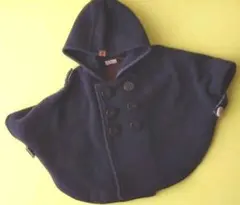 ミキハウス　ポンチョ　ケープ　コート　ネイビー