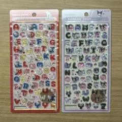 【正規品】ボンボンドロップシール　moji サンリオ　文字　ハローキティ　クロミ