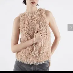 Whim Gazette ベージュ ノースリーブ トップス