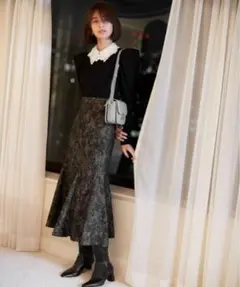 SNIDEL スナイデル　ヘムフレアマーメイドスカート