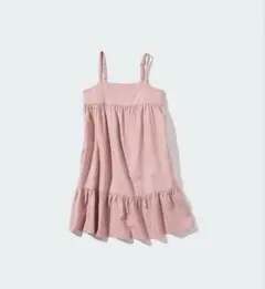 ユニクロ　キッズ　GIRLS リネンブレンドキャミソールワンピース　120