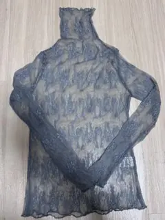 レースインナー　長袖　ブルーグレー　M Ｌ