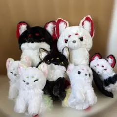 ちょコンとキツネ　ウルトラBIG　ぬいぐるみ　６体セット 未使用（稲荷白狐　九尾 ちょコンとキツネ ウルトラBIG ぬいぐるみ 6体セット 未使用（稲荷