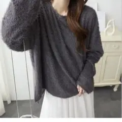 ラメシャギーニット