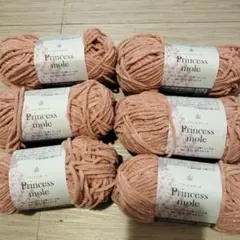 セリア　プリンセスモール　No.10　オレンジ　 毛糸　６玉セット