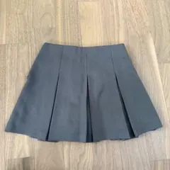 GU ローウエストプリーツミニスカート　スカート　ミニスカート　グレー　S