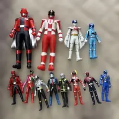 戦隊ヒーロー フィギュア 12体セット　ソフビ