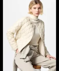 ユニクロパフテックキルティングジャケットウォームパデット.S.アイボリー