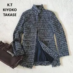 K.T KiyokoTakase ツイードジャケット ネイビーM 式典 日本製