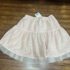 140 メゾピアノピンク フリル付き スカート