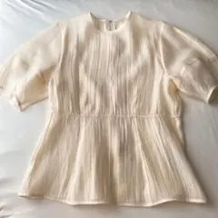 BEAUTY&YOUTH ウォシャブル シアーボリュームスリーブブラウス