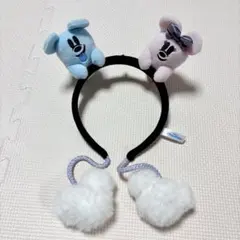 【美品】ディズニー ハロウィーン おばけ カチューシャ ミニー ミッキー