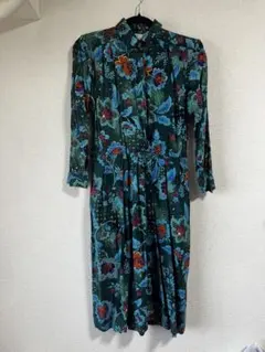 ヴィンテージ　七部袖ワンピース