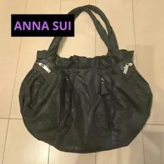 ANNA SUI　ブラック 花柄 ハンドバッグのサムネイル