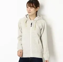 ノースフェイス　ノース　ジップパーカー　フーディ　パーカー アイボリー　グレー