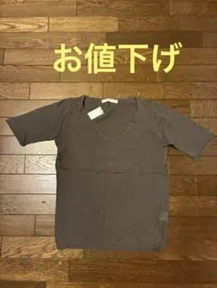shuca ブラウン Tシャツ 綿、麻　Mサイズ新品のサムネイル