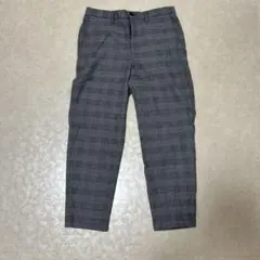 GU チェック柄 スラックス グレー Sサイズ