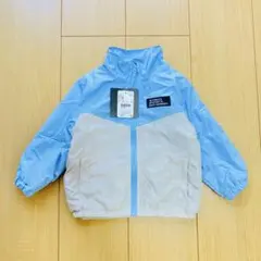 【80】内側フリースウィンドブレーカー｜ライトブルー×グレー