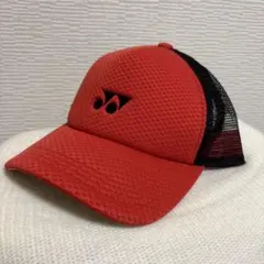 YONEX 메쉬 캡 레드 블랙