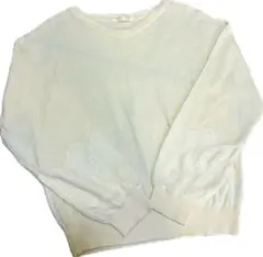 arrow トップス　アイボリー Vネック ニット　レース　長袖