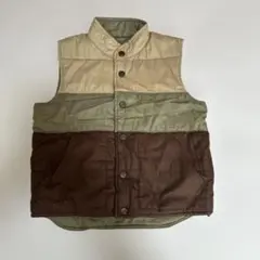 子供用　中綿ベスト ベージュ・オリーブ・ブラウン