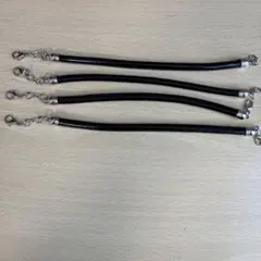 レザー風ストラップ4本セット シルバーかにかん付き