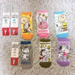 スヌーピーとウッドストックのキャラクターデザインソックス 6足セットソックス靴下