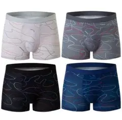 4XLボクサーパンツメンズパンツ伸縮性下着　激安　4枚セット　おまとめ4色セット