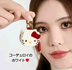 ハローキティ❤️ヘッドホンバッグチャームキーホルダーコーデュロイ イヤホンケース