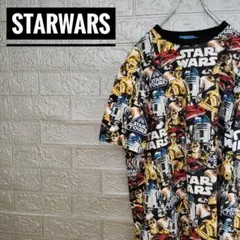 スターウォーズSTARWARS　総柄デザイン古着TシャツLのサムネイル