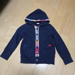 匿名配送 ムージョンジョン パーカー ボタン フード サイズ110
